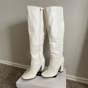 Leather White Boots